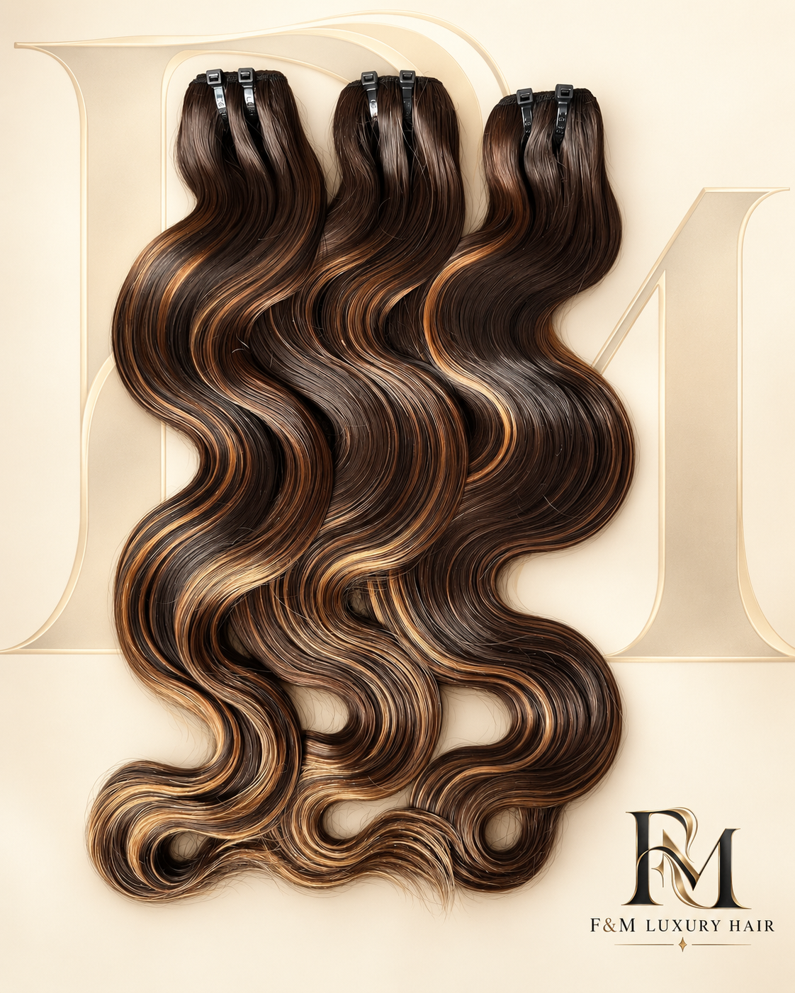 Chocolate Honey Highlight Body Wave — 3 Bundle Set