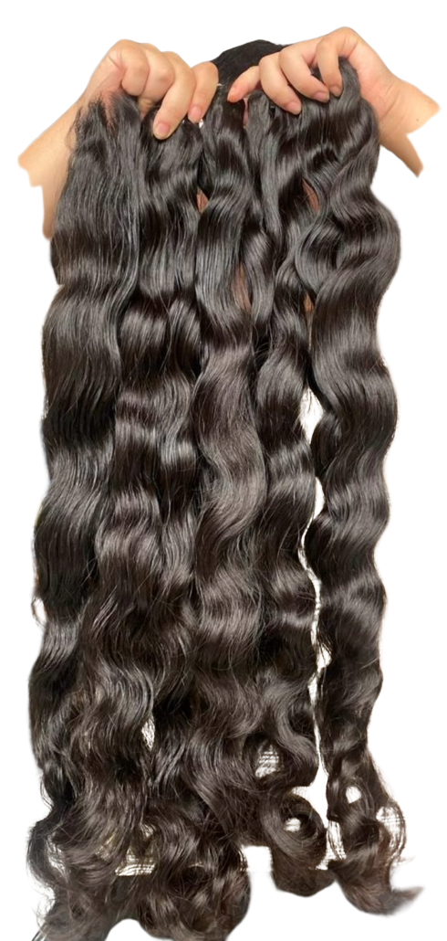 Natural Wavy Bundles – 100% Raw Human Hair