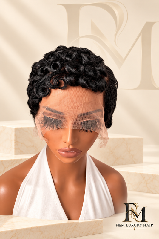 Monroe Custom Pixie Wig 100% human hair full lace