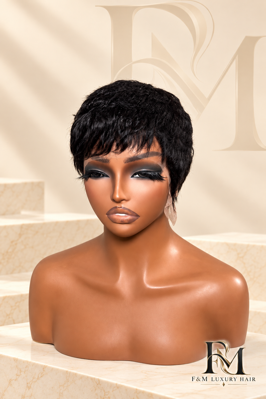 Elana Custom Pixie Wig 100% human hair full HD lace