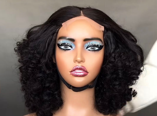 Raw Soft Curly Bob – Full, Bouncy & Natural