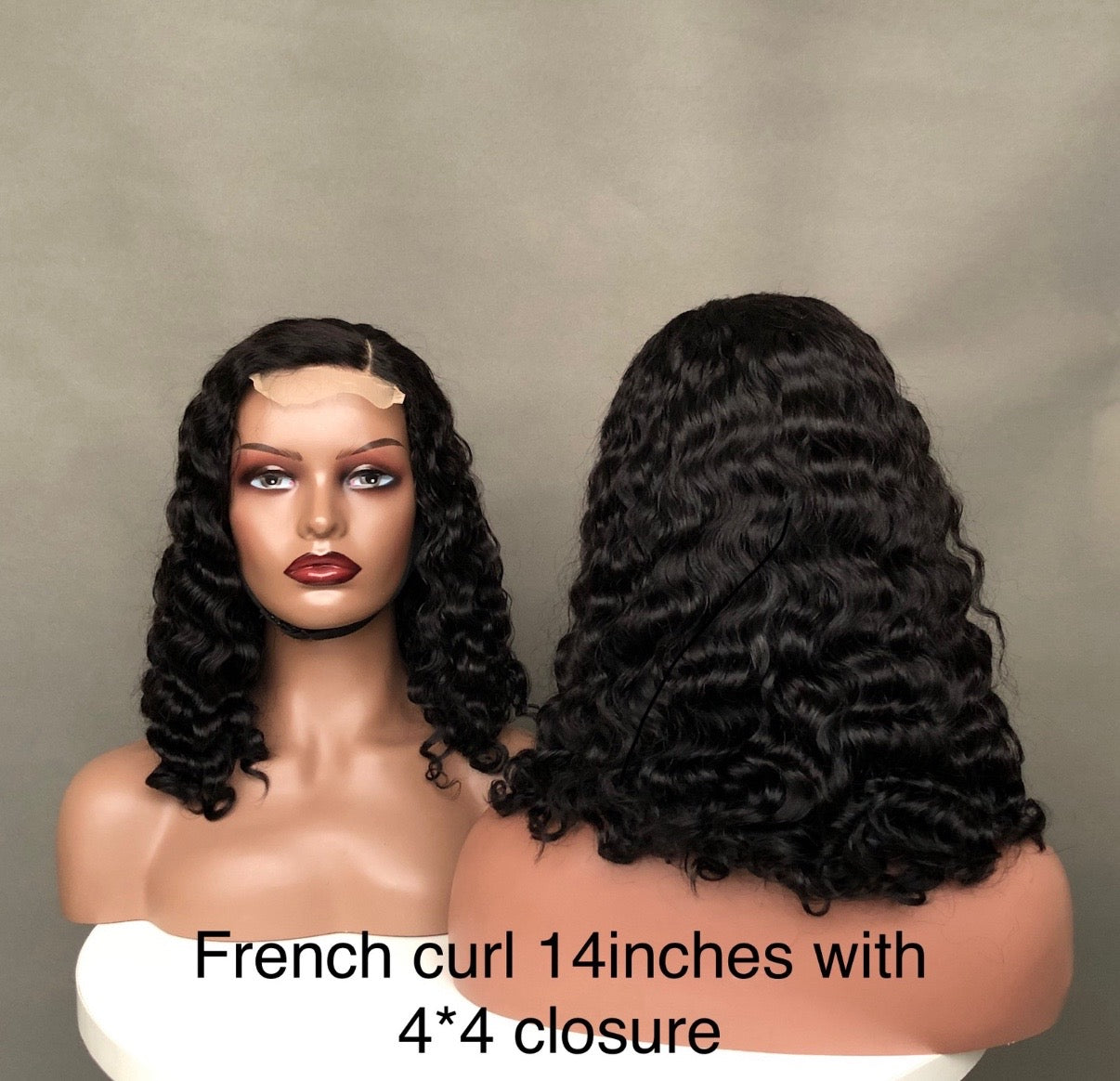 French Curl Bob – 14” (4×4 HD Closure)