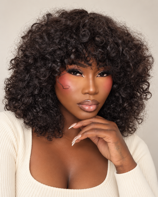 Bouncy Baby-Soft Curls Fringe Wig