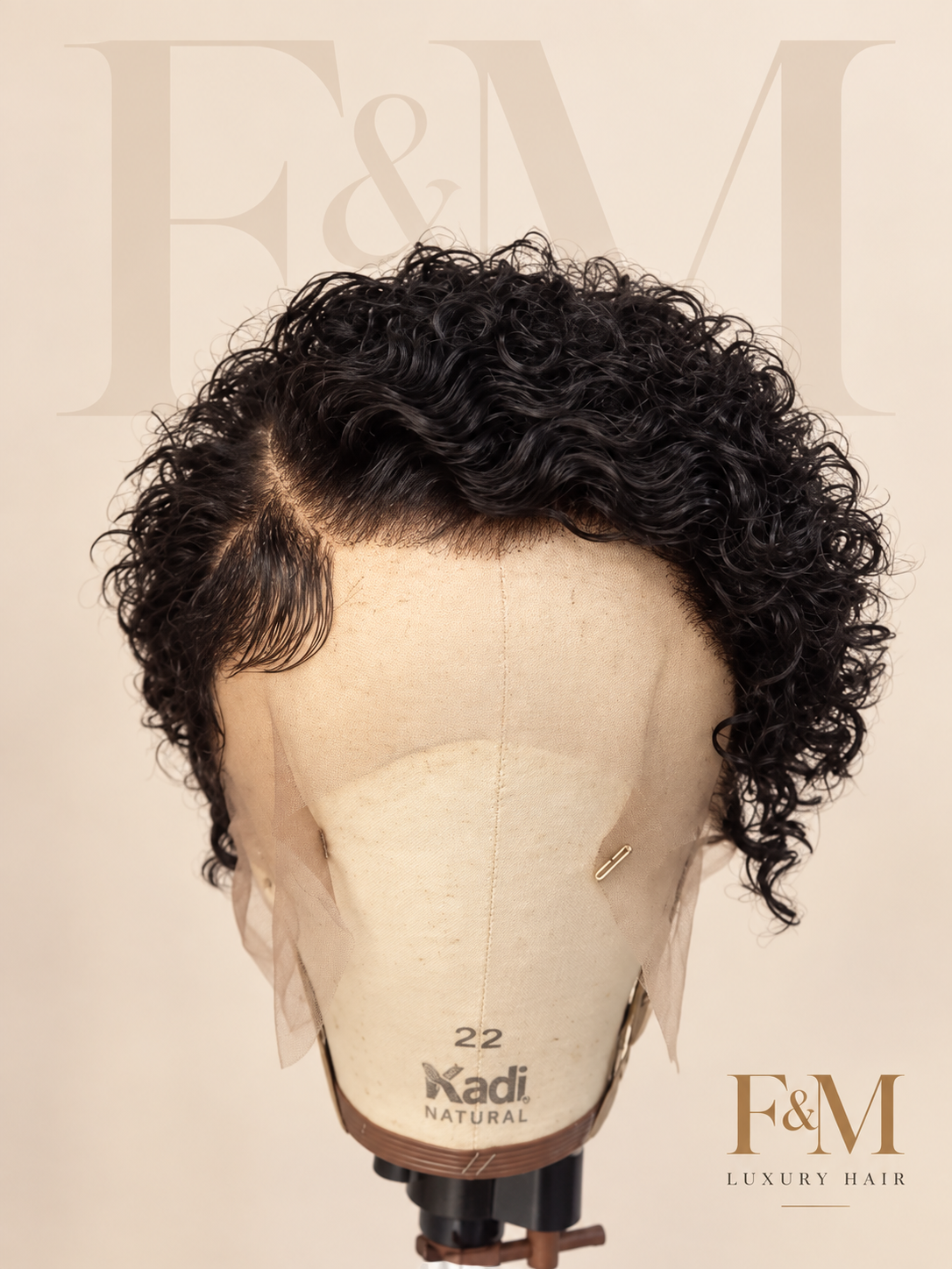 Lori Custom Curly Pixie Wig 100% human hair full HD lace