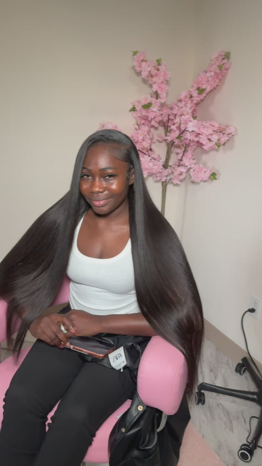 30” Raw Cambodian Straight Sew-In