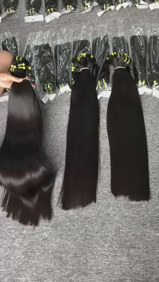 Raw Straight Bundles – 100% Raw Human Hair